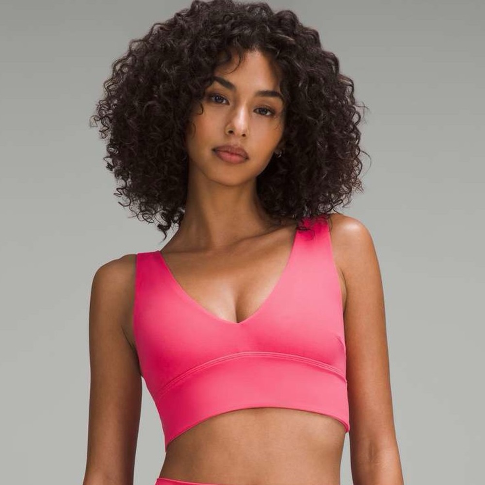 Lululemon Align V-Neck Bra *Light Support, C/D Cup Glaze Pink sz10 #0133